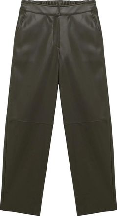 Alpha Studio Broeken, Dames, Groen, M, Leer, Lederbroek