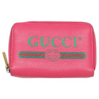 Gucci Pre-owned Wallets, male, Pink, Size: ONE SIZE Pre-owned Coin Case