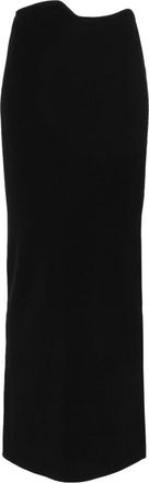 CHRISTOPHER ESBER asymmetric-waist midi skirt - women - Viscose/Nylon - S - Black
