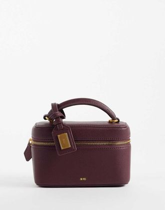 JW PEI Cleo borsa vanity con manico superiore in bordeaux scuro-Rosso