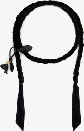 Ganni Black Belt in Silk Velvet