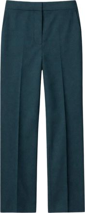 Frankie Shop Tailored Straight-Leg Green Trousers in Technical Fabric