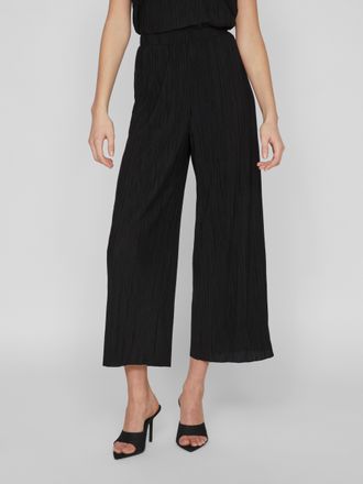 Vila Schlupfhose VILA VIPLISA HW CULOTTE PANTS - NOOS, Damen, Gr. L (40), N-Gr, schwarz (schwarz beauty), Web, Obermaterial: 65% Polyester, 35% Viskose, un