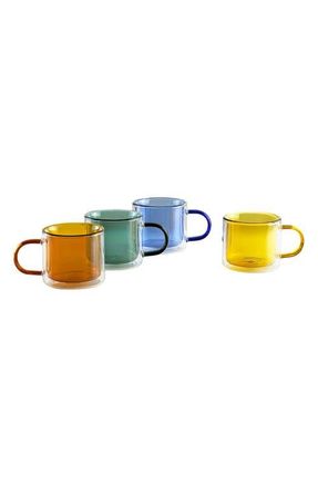 Cloudnola Cubo Set of 4 Medium Glass Mugs in Multi at Nordstrom