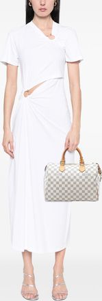 Louis Vuitton Pre-owned Womens Damier Azur Speedy 30 - White Textile - One Size