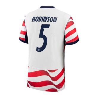Nike Antonee Robinson USMNT 2026 Match Home Nike Mens Aero-FIT Soccer Jersey in White | NN203993596-USM