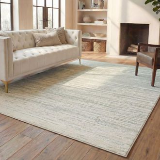 Safavieh Alfombra ombre moderno de polipropileno verde/blanco, 122 x 183 cm