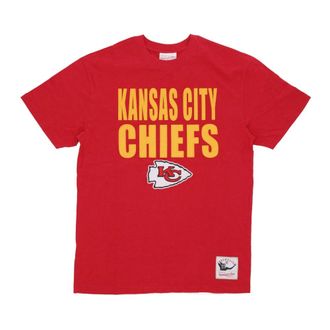 Mitchell & Ness Tops, Heren, Rood, XL, Katoen, Kansas City Chiefs Logo Tee