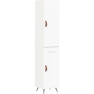 vidaXL Vidaxl - Aparador Alto Madera Contrachapada Blanco 34,5x34x180 Cm