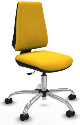 Piqueras y Crespo Piqueras Y Crespo - Elche Cp Similpiel Amarillo Base Cromada Ruedas Nailon 65mm