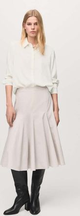 Mango Camicia fluida bottoni nascosti bianco sporco - Donna - XXS - MANGO