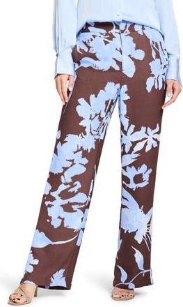 Nic+Zoe Eliot Blossom Wide Leg Pants in Brown Multi at Nordstrom Rack, Size 10