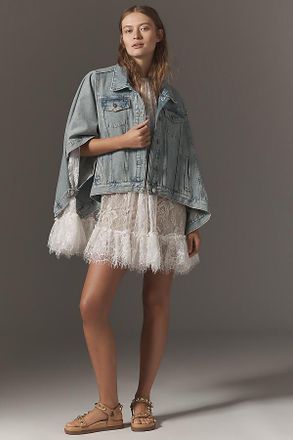 Pilcro The Weston Cape Denim Boyfriend Jacket by Pilcro
