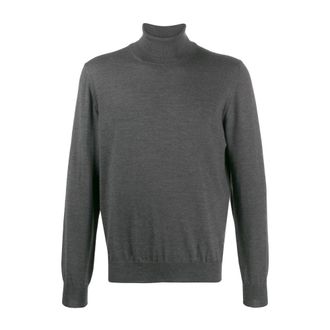 Barba Turtlenecks, male, Gray, 3XL, Wool rollneck Turtleneck