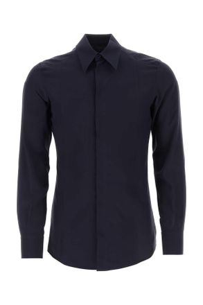 Dolce & Gabbana Midnight Blue Crepe Shirt