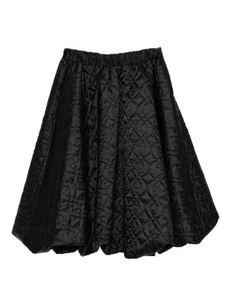 Comme Des Gar&ccedil;ons twill quilted skirt - women - Polyester/Polyester/Polyester - M - Black