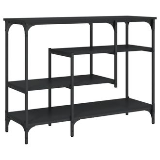vidaXL Mesa Consola Con Estantes Negro 100x35x75 Cm Vidaxl