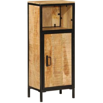 vidaXL Vidaxl - Mueble de baño madera maciza de mango y hierro 40x27x90 cm