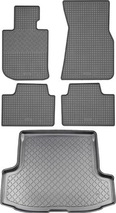 OEM Juego De Alfombrillas De Goma Para Coche Y Maletero Para Bmw Serie 3 G21 / Serie 3 G21 Touring Xdrive Estate (5 Puertas) A Partir De Junio De 2019