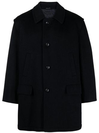A.N.G.E.L.O. Vintage Cult 1990 single-breasted wool blend coat - men - Wool/Polyamide/Viscose - 52 - Blue