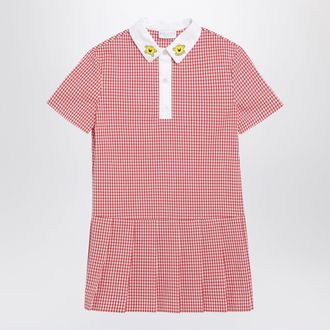 Gucci Red/white check cotton mini dress