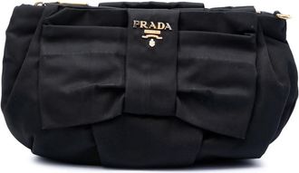 Prada Pre-owned Prada Tessuto Bow Wristlet Clutch Ladies PYOITYMAJLINXZ63
