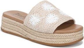 Blowfish Marshlo Sun Platform Slide Sandal in Light Beige Floral Jute at Nordstrom Rack, Size 6.5