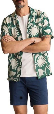 Bonobos Resort Riviera Floral Linen Camp Shirt at Nordstrom, Size X-Large