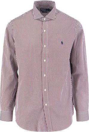 Polo Ralph Lauren Red And White Striped Button-Up Shirt