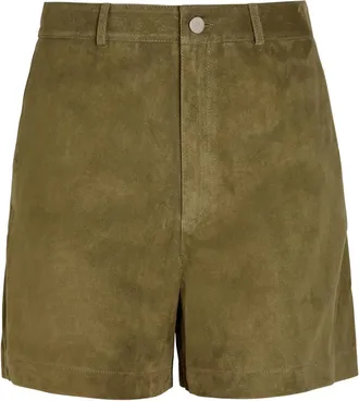 Arma Bobby Suede Shorts - Dark Green - 32 (UK4 / Xxs)