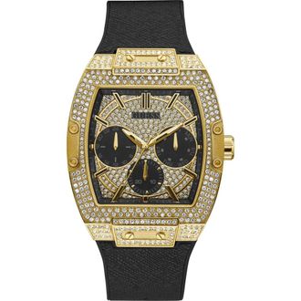 Guess Phoenix Horloge - Dames - Horloges - Zwart - ONE Size - Leer - Accessoires