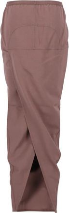 Rick Owens Soft Pillar Maxi Rok - Dames - Maxi Rokken - Paars - M - Wol - Rokken