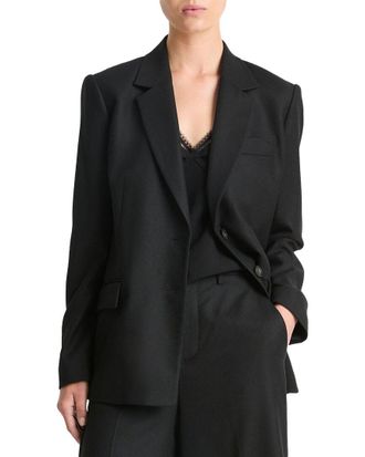Vince Brushed Flannel Wool-Blend Blazer