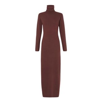 Cortana Kleedjes, Dames, Rood, S, Wol, Gajo, bordeauxrode gebreide jurk