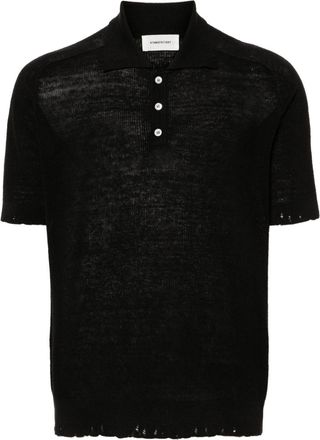 ATOMOFACTORY Polo con effetto vissuto - Nero