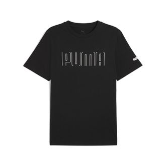 Puma T-Shirt PUMA SPORT GRAPHIC TEE, Herren, Gr. M, schwarz (puma schwarz), Jersey, Obermaterial: 100% Baumwolle, bedruckt, regular fit normal, Rundhals, S