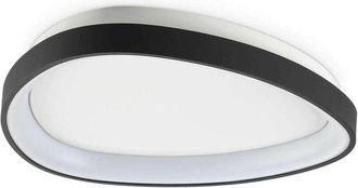 Ideal Lux Ideal Lux - Gemini 42cm on-off Integrated led Semi Flush Light Black 3000Lm 3000K