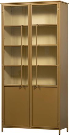 De Eekhoorn Design Vitrinenschrank Exhibito 2-t&uuml;rig, Honiggelb