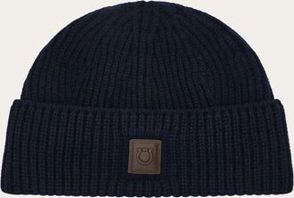 Ferragamo Uomo Beanie in maglia Blu