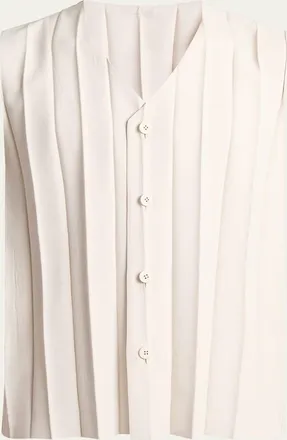 Homme Plissé Issey Miyake Mens Edge Ensemble Pleated Vest
