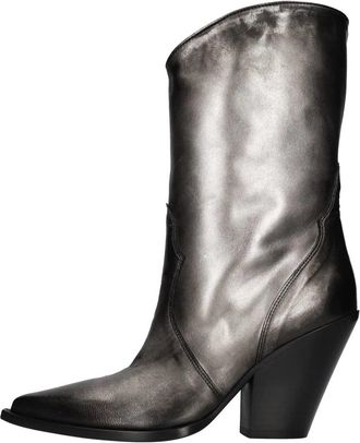 Elena Iachi E3614 Cowboylaars - Dames - Cowboylaarzen - Grijs - 39 EU - Leer - Schoenen