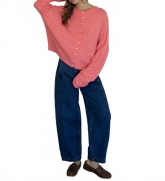 Azalea Maisie Long Sleeve Sweater In Peach