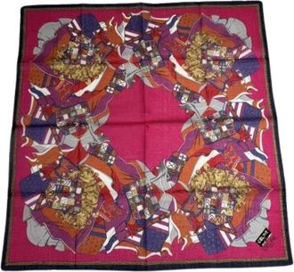 Celine Pre-owned Katoenen Sjaal - Dames - Vintage Accessoires - Roze - ONE Size - Katoen - Vintage