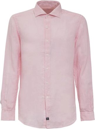 Fay Shirts - Heren - Casual Overhemden - Roze - 3XL - Overhemden