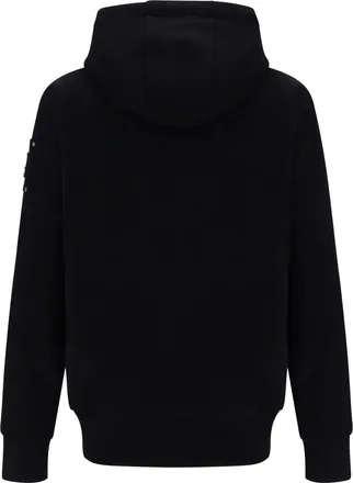 Moose Knuckles Mens Bunny Hooded Sweatshirt Black Polyester; Cotton Jacket