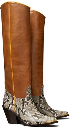 Tory Burch Leather Western Tall Boot