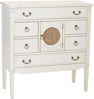 Wanderlust Deco C&oacute;moda de madera con rejilla 85 x 38 x 90h cm
