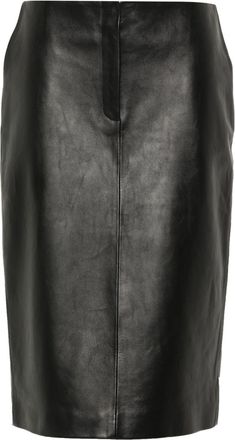 Magda Butrym leather pencil skirt - women - Viscose/Sheepskin - 38 - Black