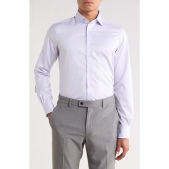 Emanuel Berg Traveller Modern Fit Dress Shirt in Light Pastel Purple at Nordstrom Rack, Size 40