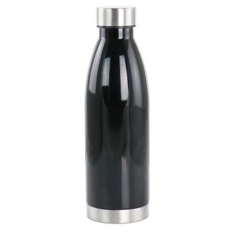 Gibson Home Dunneally 23 Ounce Plastic Water Bottle with Lid in Black at Nordstrom